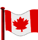 Nine identical Canadian flag icons arranged in a , each on a red flagpole against a gray background