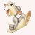 Pixelated cartoon fish with open mouth, orange fins, and a white belly on a plain background.