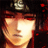 Pixelated static image of a character's face with warm lighting and red accents on dark background.