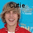 Two side-by-side pixelated images of a person with light brown hair wearing red clothing against a blue background, each labeled with distinct text above the head.
