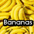 Four distinct pixelated images arranged in a : bananas, apples, a bunny, and a blank space