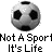 Pixelated soccer ball icon with black and white pattern, red text 'Instant Icons' above '.com', and white text 'Not A Sport It's Life' below on gray background.