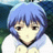 Static 48x48 pixel icon of a character with blue hair and light skin, wearing a white top against a dark background.