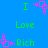 Blue background with green text and pink square icons arranged in a pattern