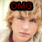 Pixelated image of a person with light brown hair and fair skin, featuring red text reading "OMG" in block letters above the head against a black background.