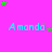 A static image with a bright pink background displaying repeated cyan text "Amanda" surrounded by green and purple stars.