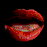 Four red lips in a against black background, each with distinct mouth shapes and subtle color variations