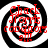 Four identical spiral patterns with black and white concentric rings, overlaid with red text reading "Chuck Norris collections still" in a pixelated font.