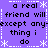 A static pixel art image with purple background and white border, displaying repeated text about real friends in black pixels.