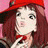 A 48x48 pixel buddy icon featuring a cartoon character with long red hair and a red hat on the left, next to stylized text reading "Anime IM" and "COM" on a black background.