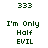 Green pixelated text on white background arranged in a with repeated phrases and numbers