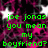 Green pixelated text on a magenta and black starry background with two white stars.