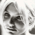Pixelated grayscale image of a stylized human face with abstract geometric shapes and dithering effects, appearing as a low-resolution icon on a white background.