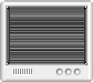Six identical TV-shaped icons arranged in two of three, each with a striped screen and control buttons below