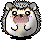 Pixelated hedgehog icon with gray spines, white face, pink cheeks, and black eyes; three variations show different eye states.