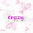 Pixelated pink butterflies and small hearts float on a white background with the words 'Crazy', 'In', and 'Love' in bright magenta text.