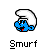 Pixel art of a Smurf character with white hat and blue skin, combined with pink condom imagery in static and animated states.