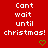 Red background with repeated white text 'Cant wait until christmas!' and green pixelated hearts, arranged in a pattern with a gray rectangle in the bottom-right corner