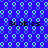 Blue background with repeating light blue bubble shapes and four instances of the word "Bubbles" in black pixelated text.