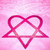 Static 50x50 pixel icon featuring a pink ribbon symbol on a light pink gradient background with subtle dithering.