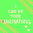 Green background with repeated text "CAN BE YOUR everything" and small plus signs, featuring subtle animation changes in letter colors.