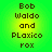 Green and yellow gradient background with pixelated text reading "Bob Waldo and Plaxico rox" in four identical vertical
