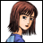 Pixelated anime-style character with brown hair and blue clothing on white background, next to black panel with pixelated text "Anime IM" and "COM".