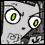 Pixelated cartoon character with large green eyes and gray body next to pixelated text "FOAMY FREAK" on black background.