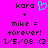Pixelated text and symbols on a bright pink background with one cyan heart symbol.