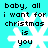 Pixelated cyan background with white snowflakes and black text reading "baby, all i want for christmas is you" in four repeated sections.