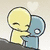 Two pixelated characters embrace on a hill with a heart above them, while a blue creature with orange fins and a red tongue appears below.
