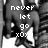 Pixelated black-and-white animation of a figure with text changing across frames.