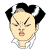 Four cartoon-style character heads with distinct hairstyles and expressions arranged in a , each wearing white collared shirts