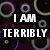 Static image with white text on dark background displaying a message about an icon being taken.