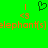 Green background with orange text and symbols including two vertical lines, heart shapes, and repeated 'elephant(s)=elephant(s)' phrase.