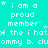 A static image with cyan background displaying repeated text "i am a proud member of the i hatx the i hatx the i hatx the i hatx" with small white stars scattered throughout.
