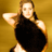 Static 48x48 pixel icon of a person with long brown hair wearing a black sleeveless top against a solid yellow background, rendered in low-resolution pixel art style.