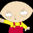 Pixelated cartoon character with large round head, yellow shirt, red overalls, and one arm raised against black background.