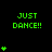 Green pixelated text and heart symbols on black background with gray corner, animated heart count changes across frames.