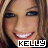A 6-frame animated contact sheet showing a smiling woman with blonde hair and red lipstick, each frame displaying the name "KELLY" in pixelated text below her face.