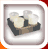 Pixelated icon shows two light-colored cylindrical objects on a dark base within a rounded square frame with red and orange corner accents.