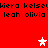 Red background with repeated black text and three white stars, one of which is pink in some frames.