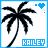 Two side-by-side pixelated palm tree icons with blue borders, each featuring a heart symbol and the name 'KAILEY' in block letters.