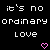 Pixelated text and a heart symbol on black background, with one side showing pink coloration.