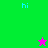 A split-screen animation shows two static with 'hi' text and star icons changing color across frames