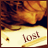 Pixelated static image of a stylized sunset or fire scene with text on a light background.