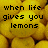 Yellow lemons fill the background with pixelated text reading "when life gives you lemons throw them back and yell..." and "We want the Jonas Brothers!!" in black.