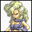 Pixelated anime-style character with voluminous curly hair and purple top on left, alongside pixelated text "Anime IM" and "COM" on black background right.