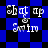 Blue and black checkered background with white text reading "Shut up & Listen" in four repeated sections, two of which are distorted.