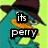 Animated cartoon duck wearing a brown fedora, with text overlays changing across frames.